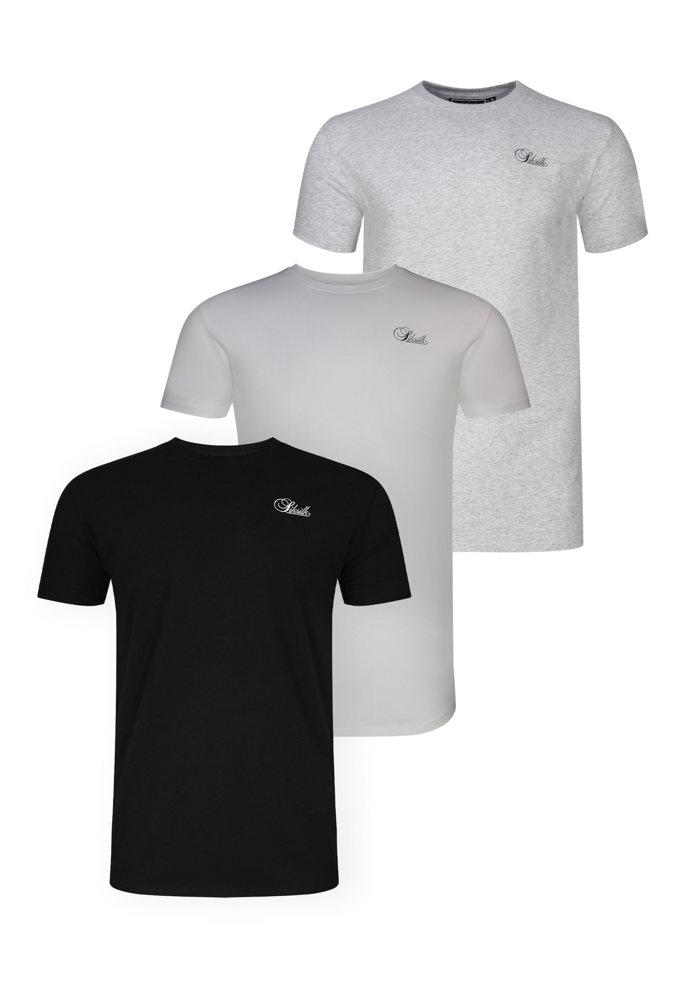 SikSilk Koszulka w kolorze szary: przód