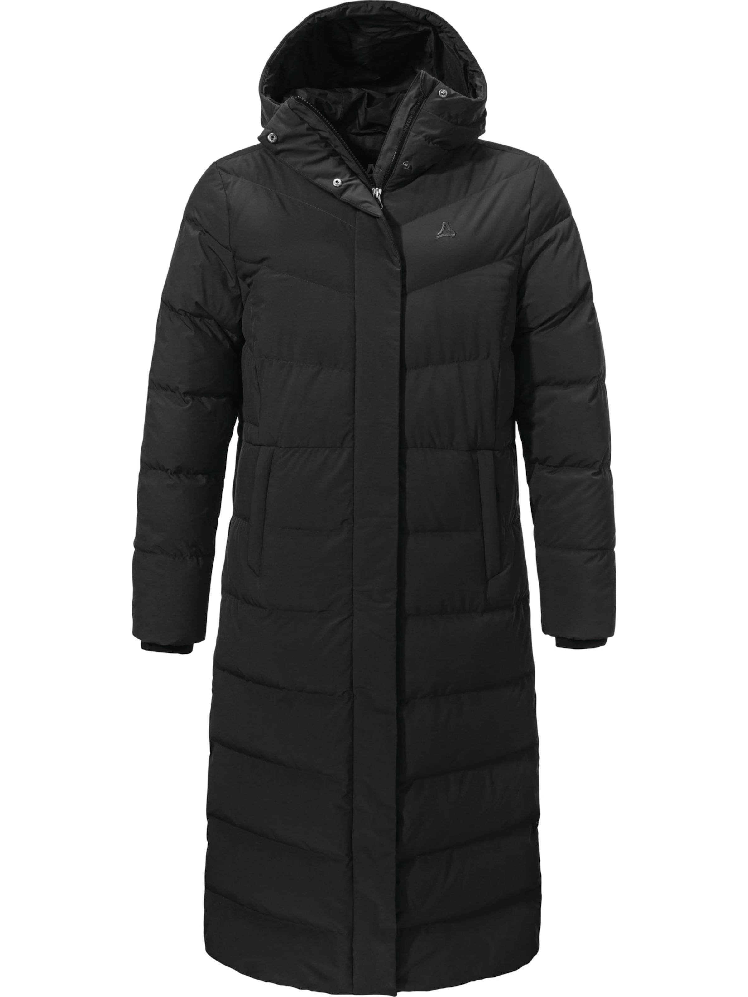 Schöffel Mantel 'Urban Down' in Schwarz: Vorderseite