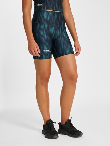 Skinny Pantalon de sport 'Hiit' Hummel en bleu : devant