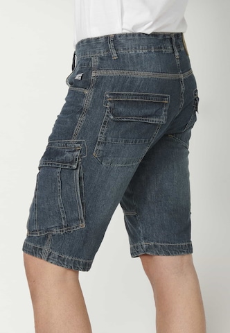 KOROSHI Regular Cargojeans i blå