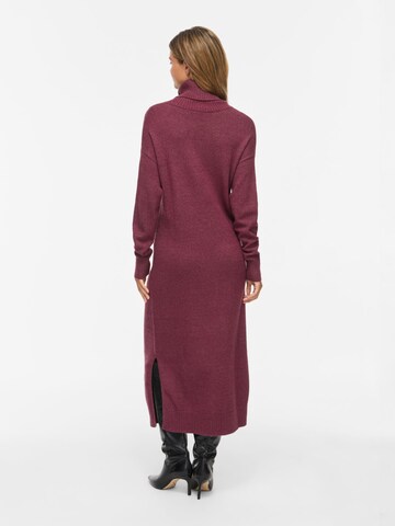 VILA Knit dress 'VIRill' in Red
