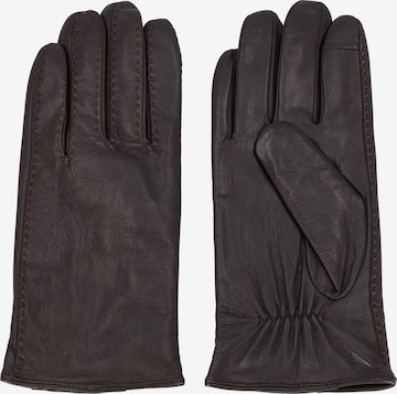 JOOP! Full Finger Gloves in Brown: front