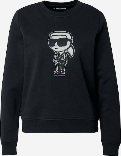 Karl Lagerfeld Sweater majica 'IKON' u crna / bijela, Pregled proizvoda