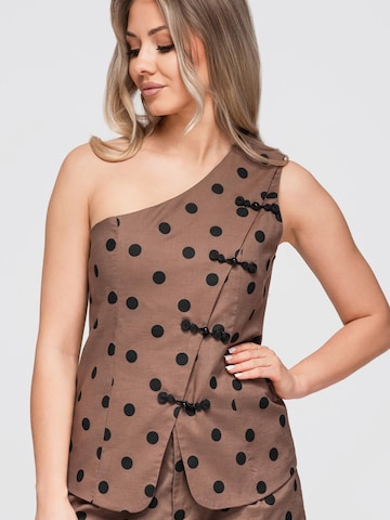 Camicia da donna di Ombre in marrone