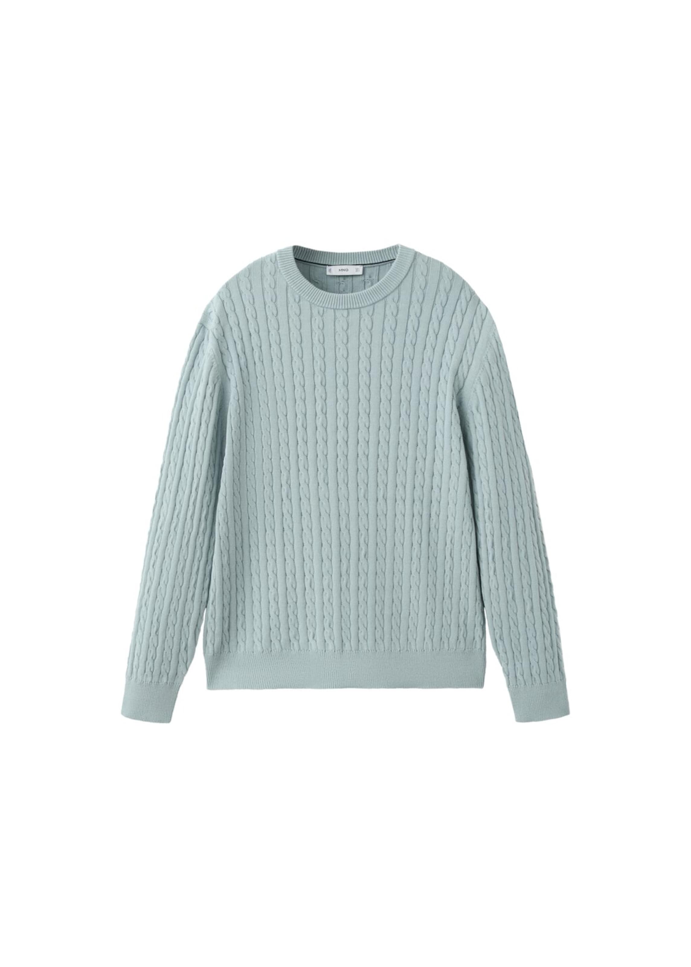 MANGO MAN Pullover 'Muguet' in türkis, Produktansicht