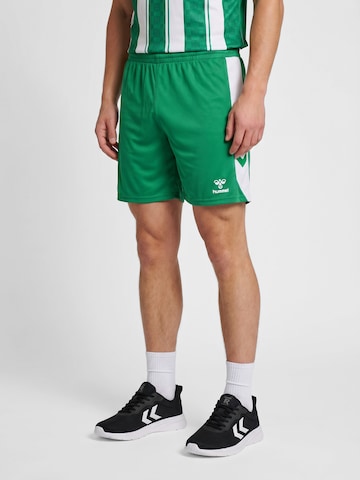 Hummel Loosefit Sportbroek 'Match' in Groen: voorkant