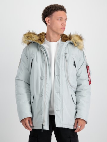 ALPHA INDUSTRIES - Parka de inverno 'Polar' em cinzento: frente