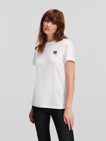 T-shirt Karl Lagerfeld en blanc : devant