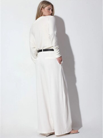 Busem Wide leg Bandplooibroek in Wit