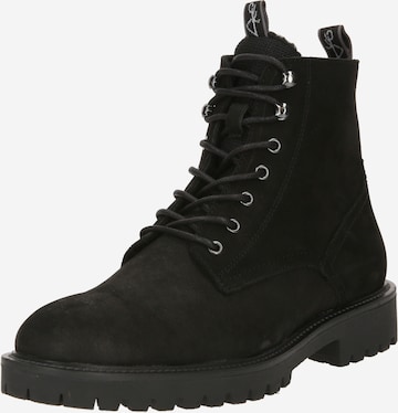 Guido Maria Kretschmer Men Lace-Up Boots in Black: front