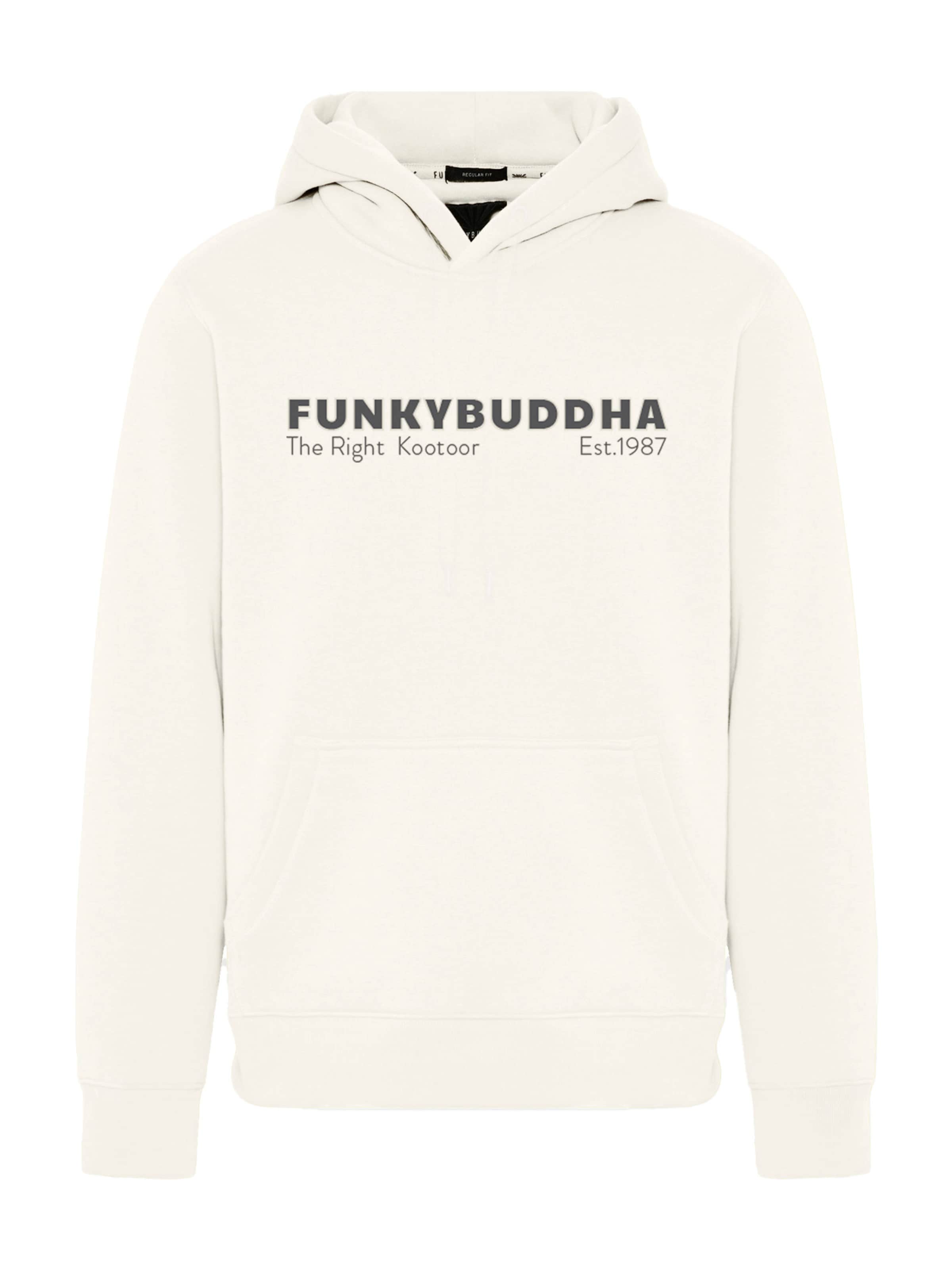 Funky Buddha Sweatshirt in Beige: voorkant