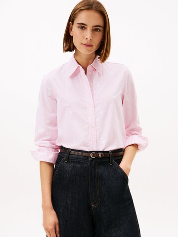 Chemisier TOMMY HILFIGER en rose : devant