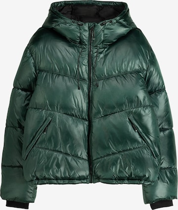 Bershka Between-Season Jacket in Green: front