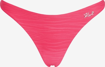 Slip costum de baie de la Karl Lagerfeld pe roz: față