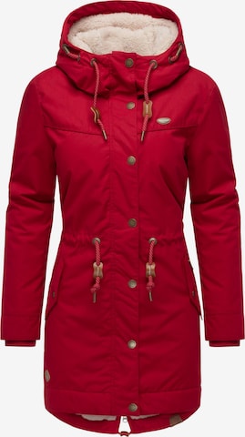 Ragwear Winter Parka 'YM-Canny' in Red: front