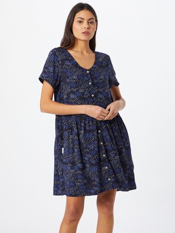 Iriedaily Kleid 'Flowerbirds' in Blau: predná strana