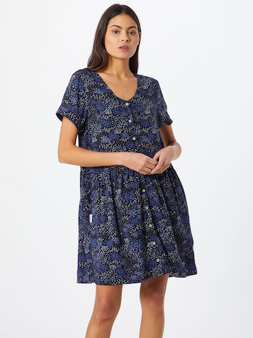 Iriedaily Kleid 'Flowerbirds' in Blau: predná strana