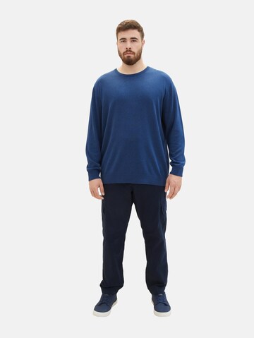 TOM TAILOR Men + Regular Cargohose in Blau