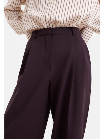 Wide Leg Pantalon à plis SEIDENSTICKER en rouge