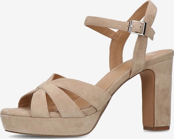 MANFIELD Sandale in Beige: Vorderseite