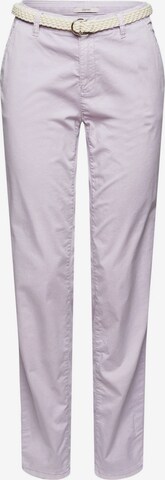 Coupe slim Pantalon chino ESPRIT en violet : devant