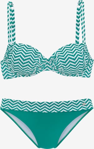 JETTE - Bikini en verde: frente