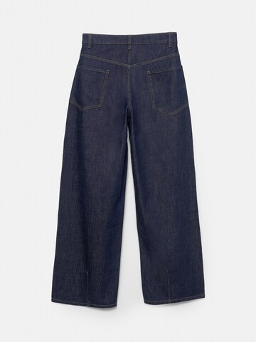 Pull&Bear Baggy Pleat-front jeans in Blue