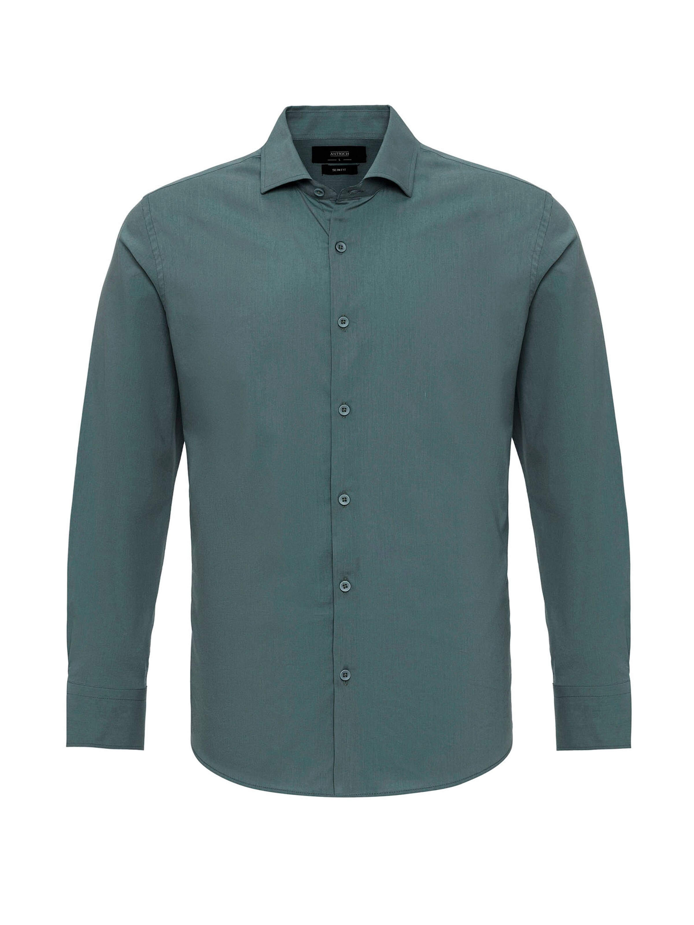 Antioch Slim fit Overhemd in Blauw: voorkant