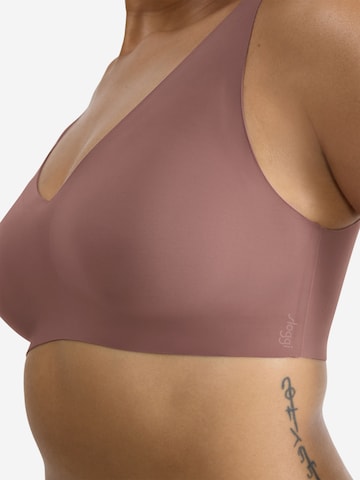 SLOGGI T-shirt Bra ' Blue ZERO Feel 20 ' in Brown