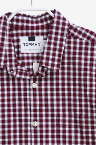 TOPMAN Button Up Shirt in M in Red