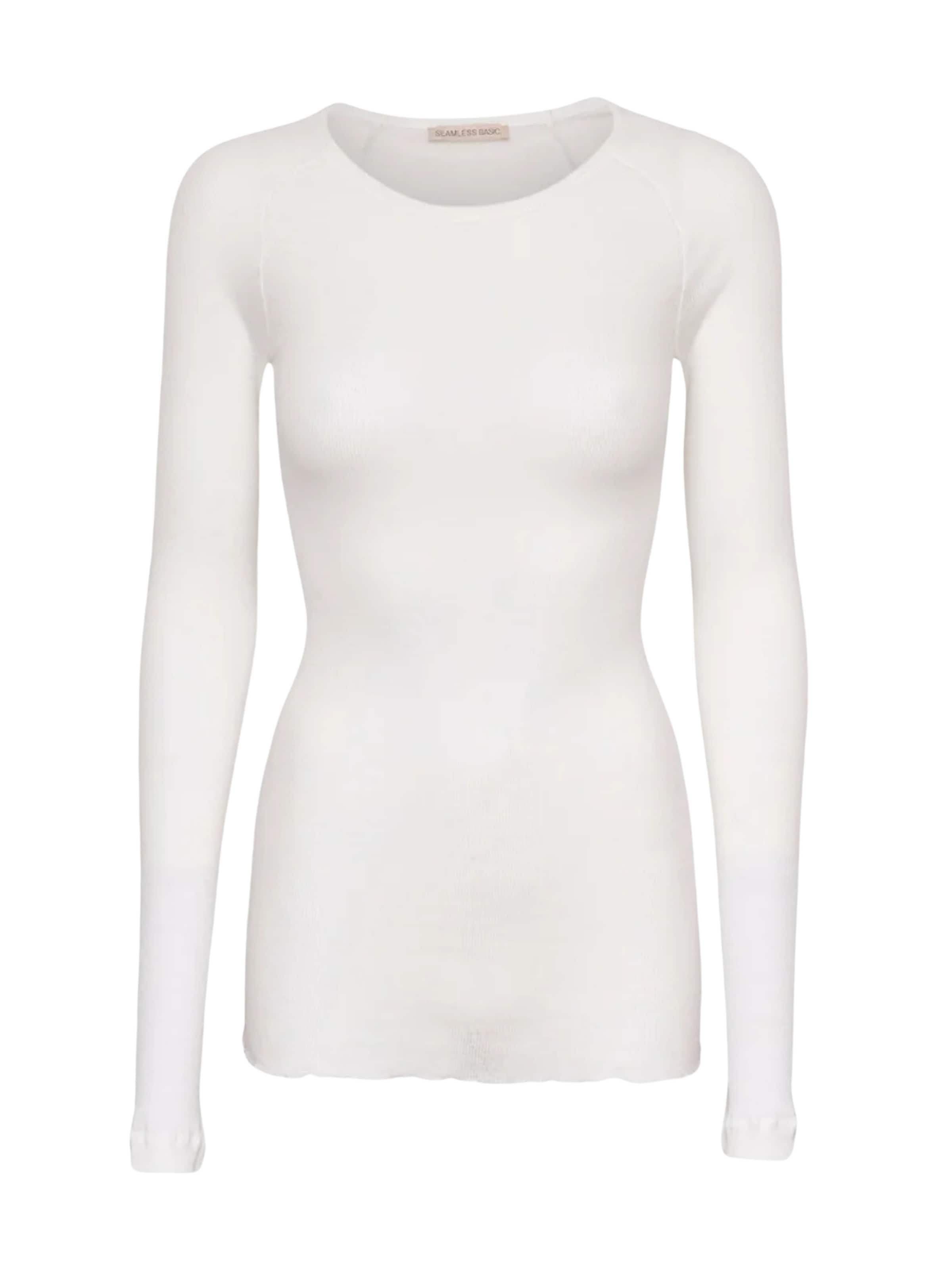 Seamless Basic Shirt in Weiß: Vorderseite