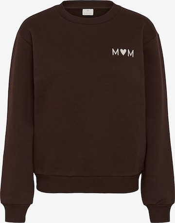 Sweat-shirt Kaffe en marron : devant