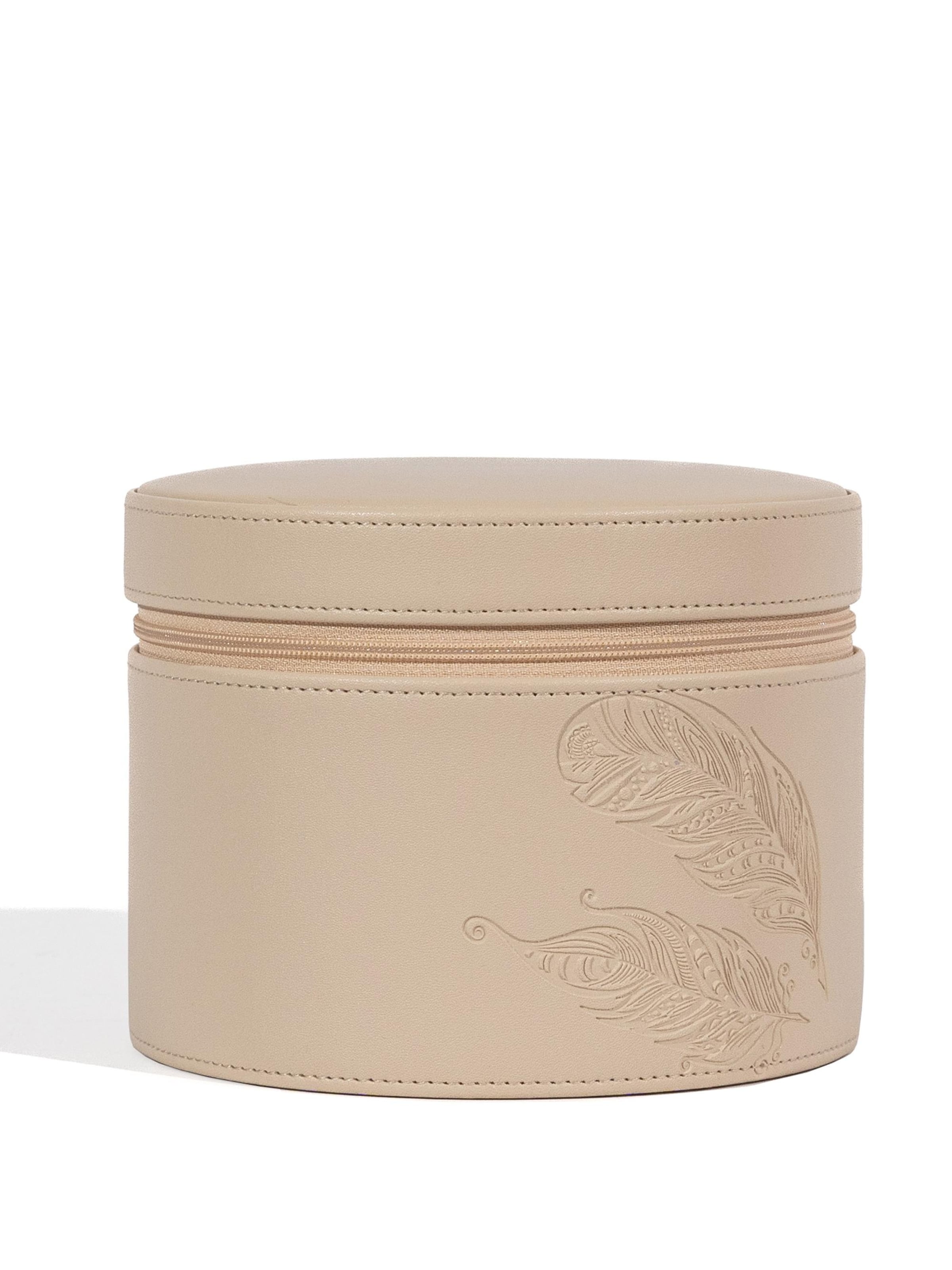 Friedrich23 Sieraden-bewaring 'BOHO Schmuckkästchen rund' in Beige