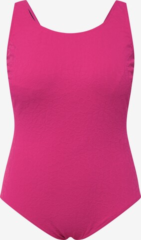 Ulla Popken Swimsuit in Pink: front