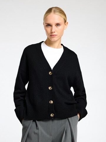 Cardigan SELECTED en noir : devant