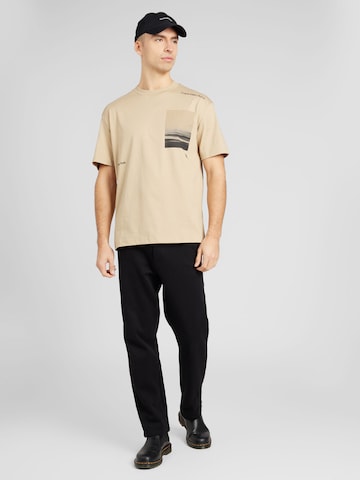 bēšs Calvin Klein Jeans T-Krekls 'SERENITY'