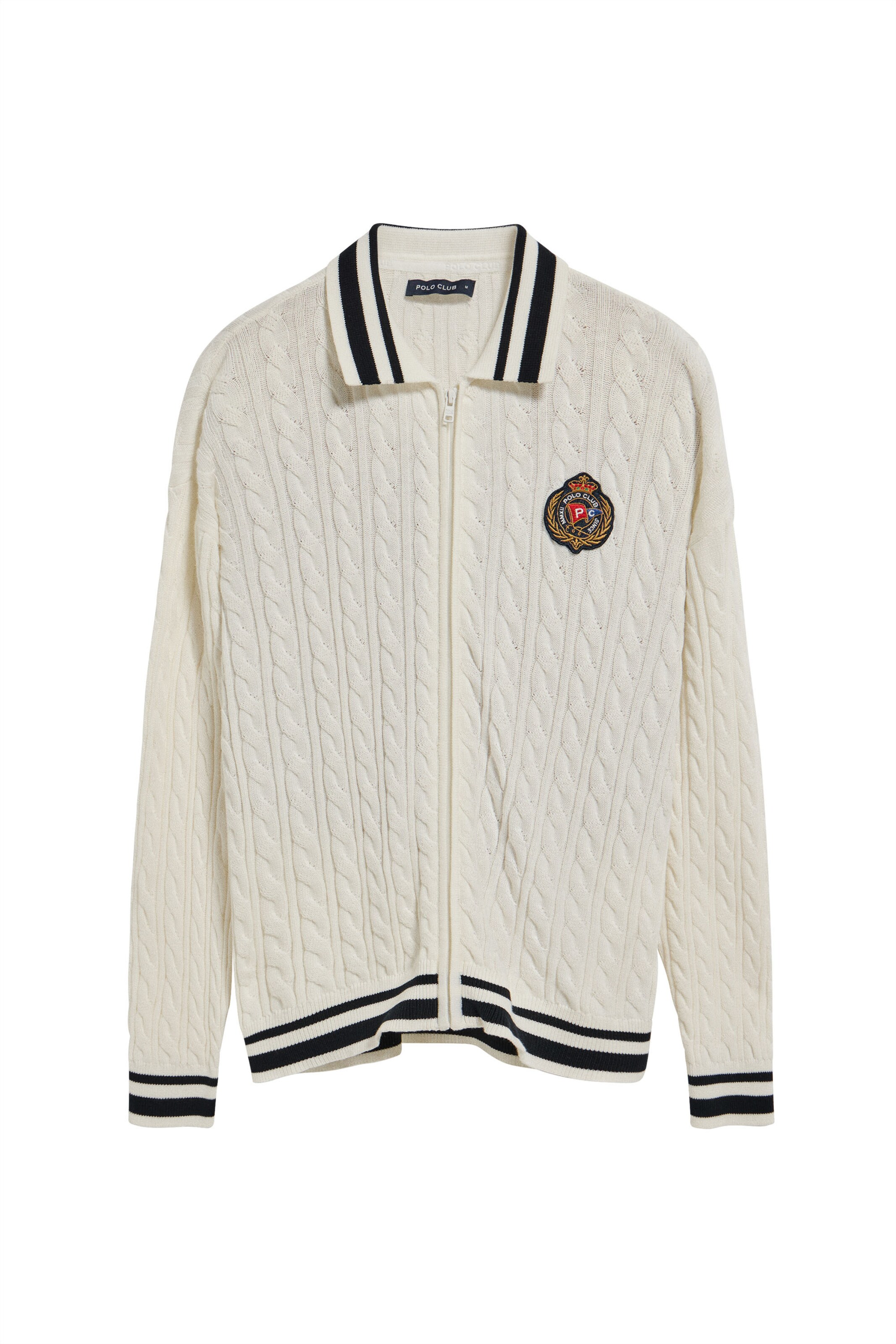 Polo Club Knit Cardigan in Ecru ABOUT YOU