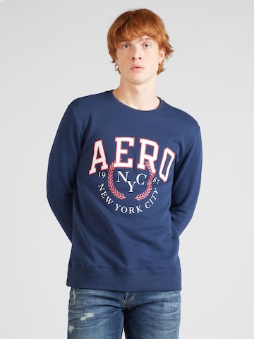 Sweat-shirt 'NYC 1987' AÉROPOSTALE en bleu : devant