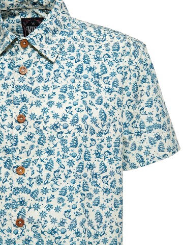 King Kerosin Regular fit Button Up Shirt 'Sailor' in White