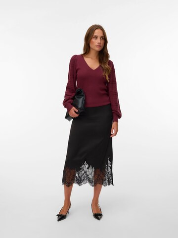 purpurinė VERO MODA Megztinis 'VMNewlimone'