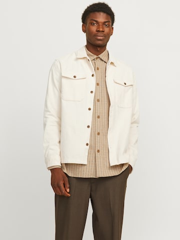 JACK & JONES Regular fit Button Up Shirt 'JJEddie' in Beige: front