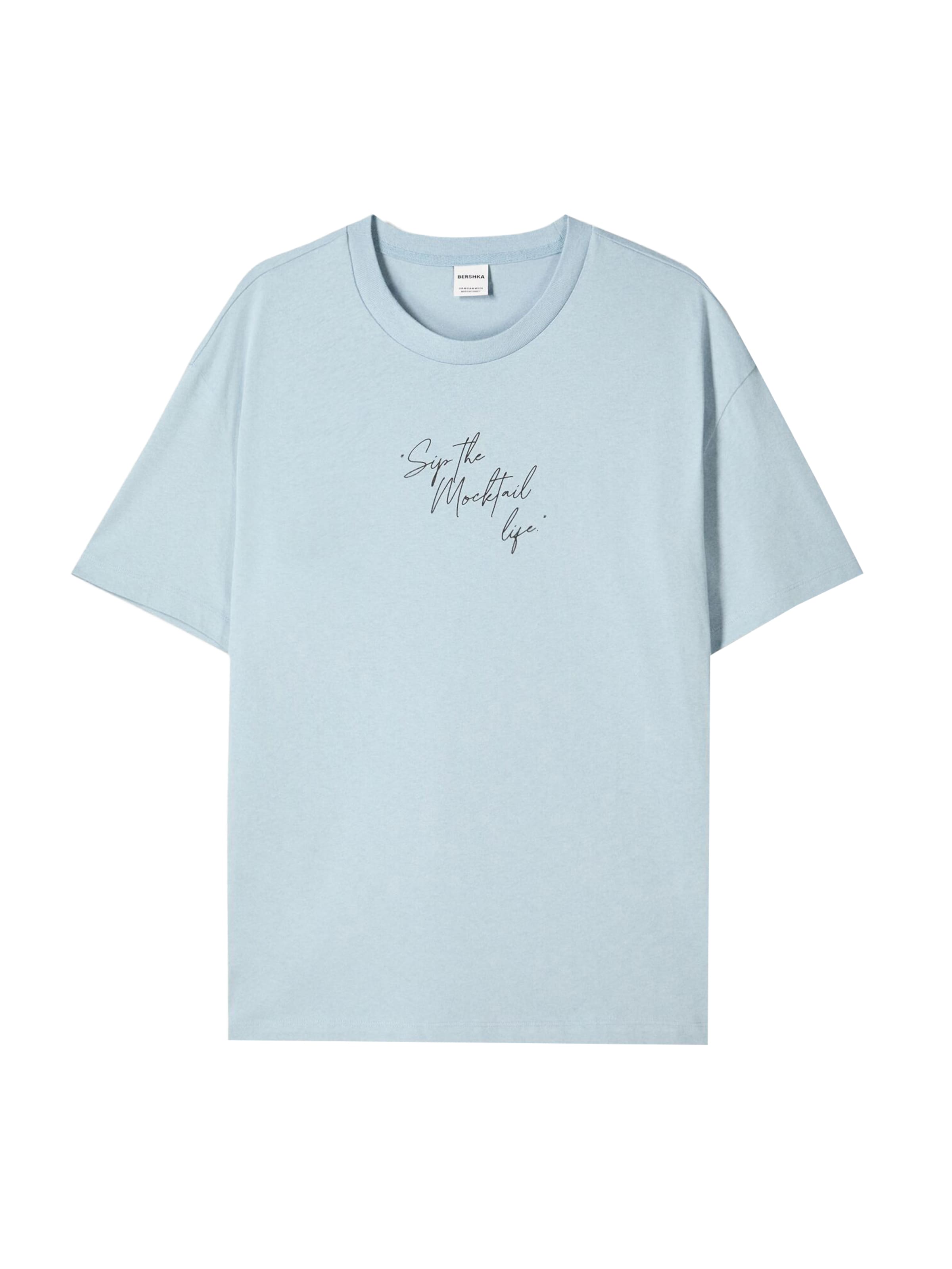 Bershka Тениска в синьо: отпред