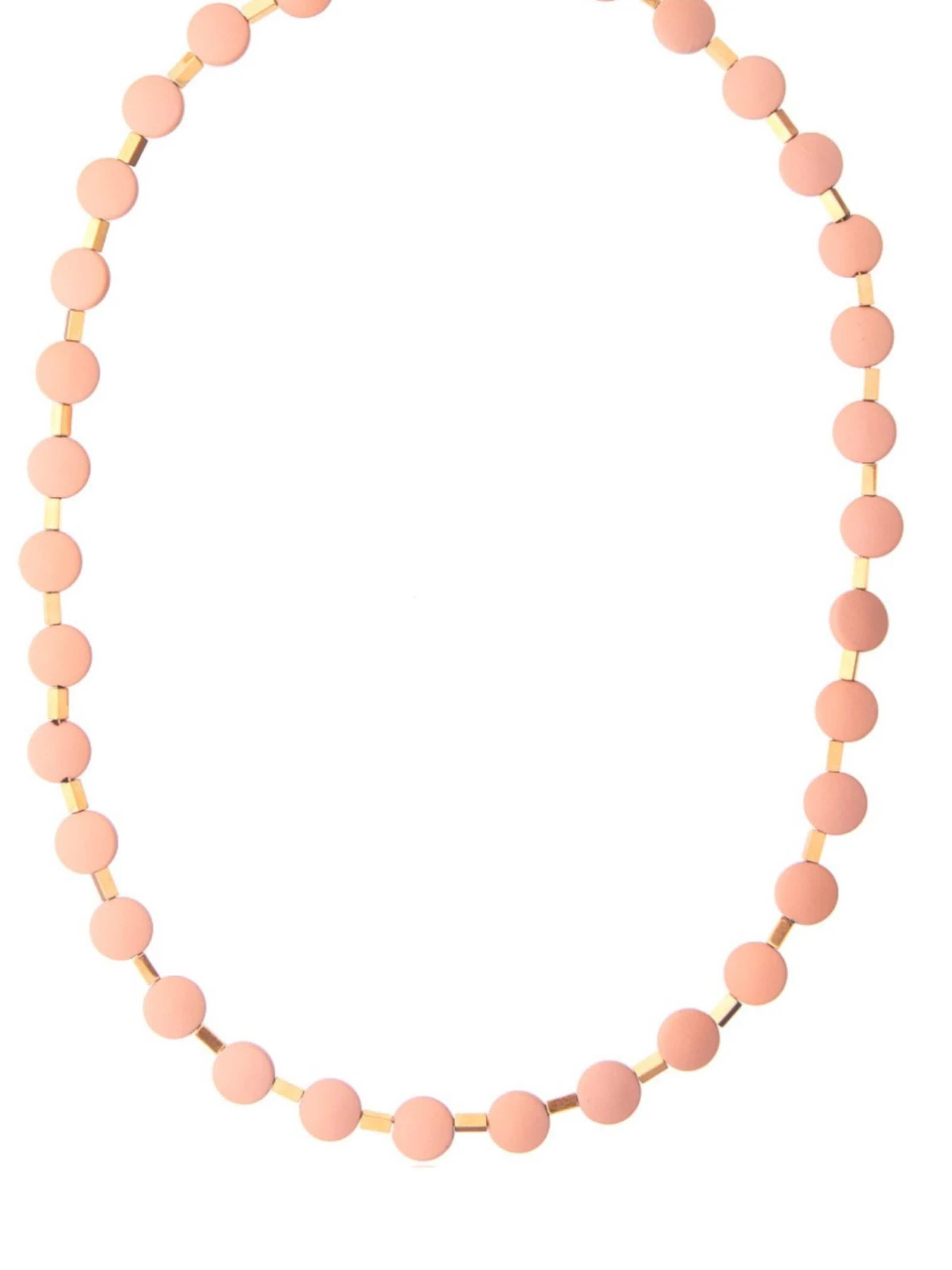 THE GEM STORIES JEWELRY Αλυσίδα 'Brown Dots Hematite Necklace' σε καφέ