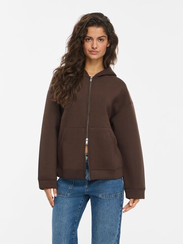 Noisy may Sweatjakke 'NMWeek' i brun: forside