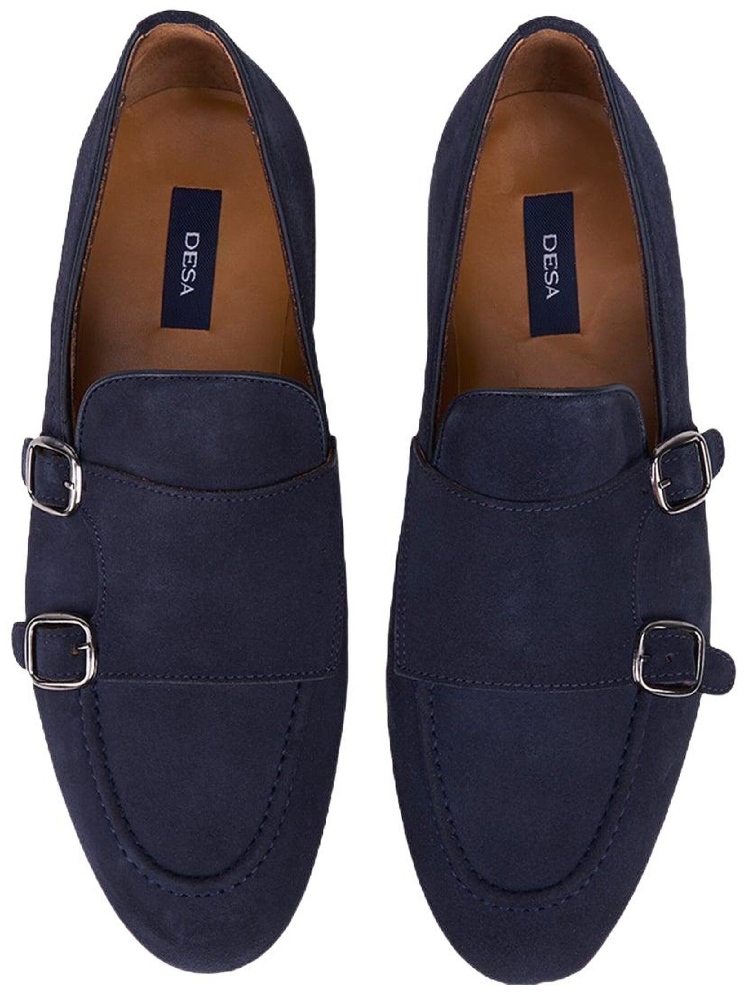 Desa - Mocasines 'DESA Herren-Slipper aus Wildleder mit Doppelschnalle' en azul