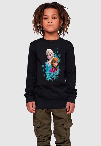 ABSOLUTE CULT Shirt 'Frozen - Elsa And Anna Sisters' in Zwart: voorkant