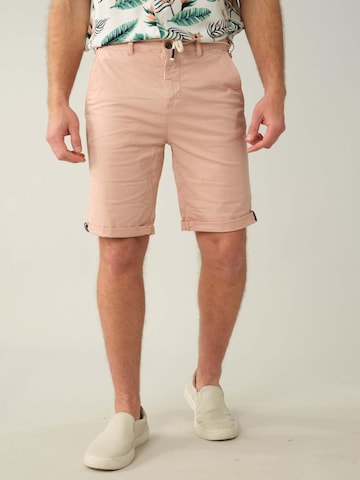 Coupe slim Pantalon 'KARMA' Deeluxe en orange : devant