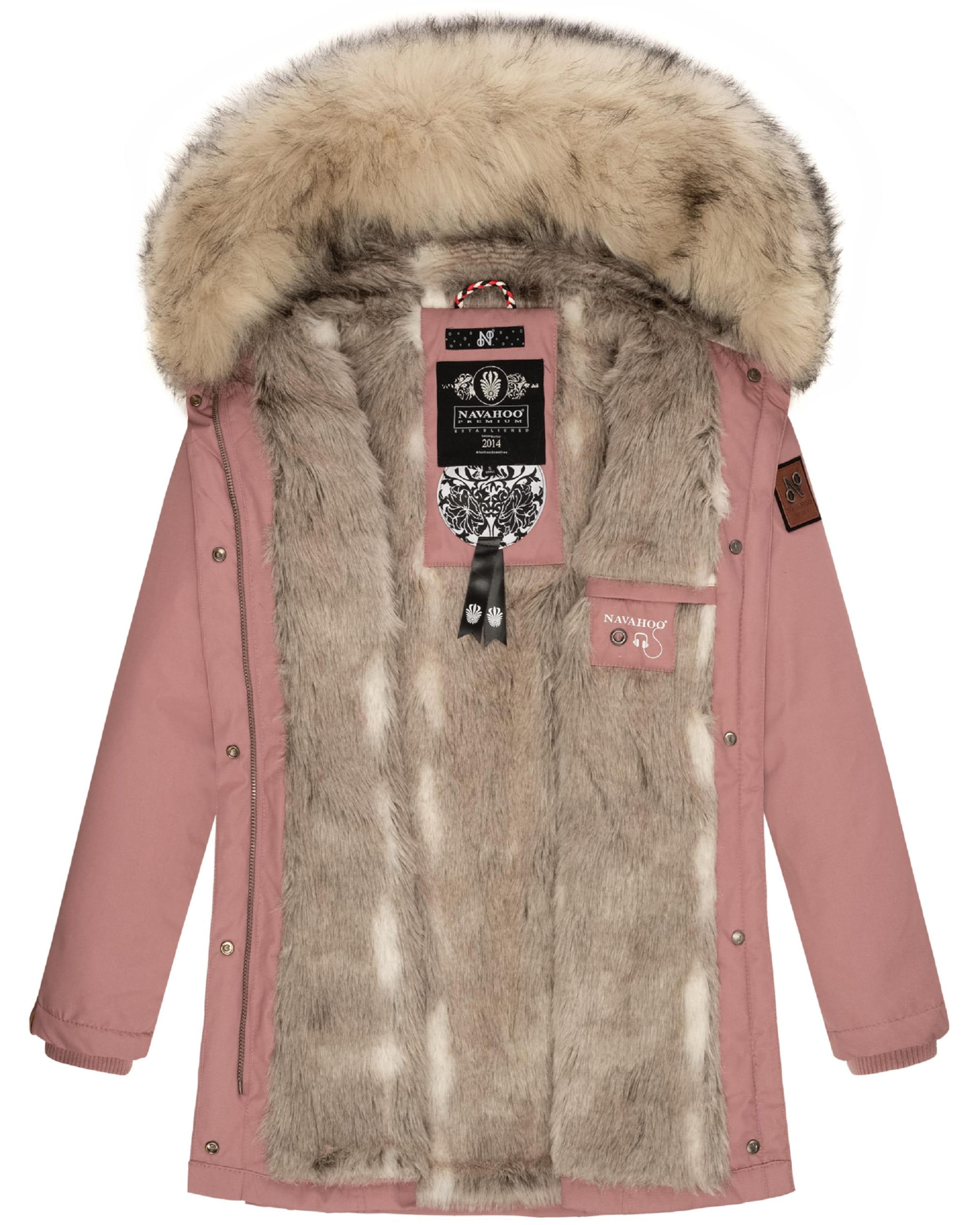 Manteau d’hiver 'Cristal' NAVAHOO en rose