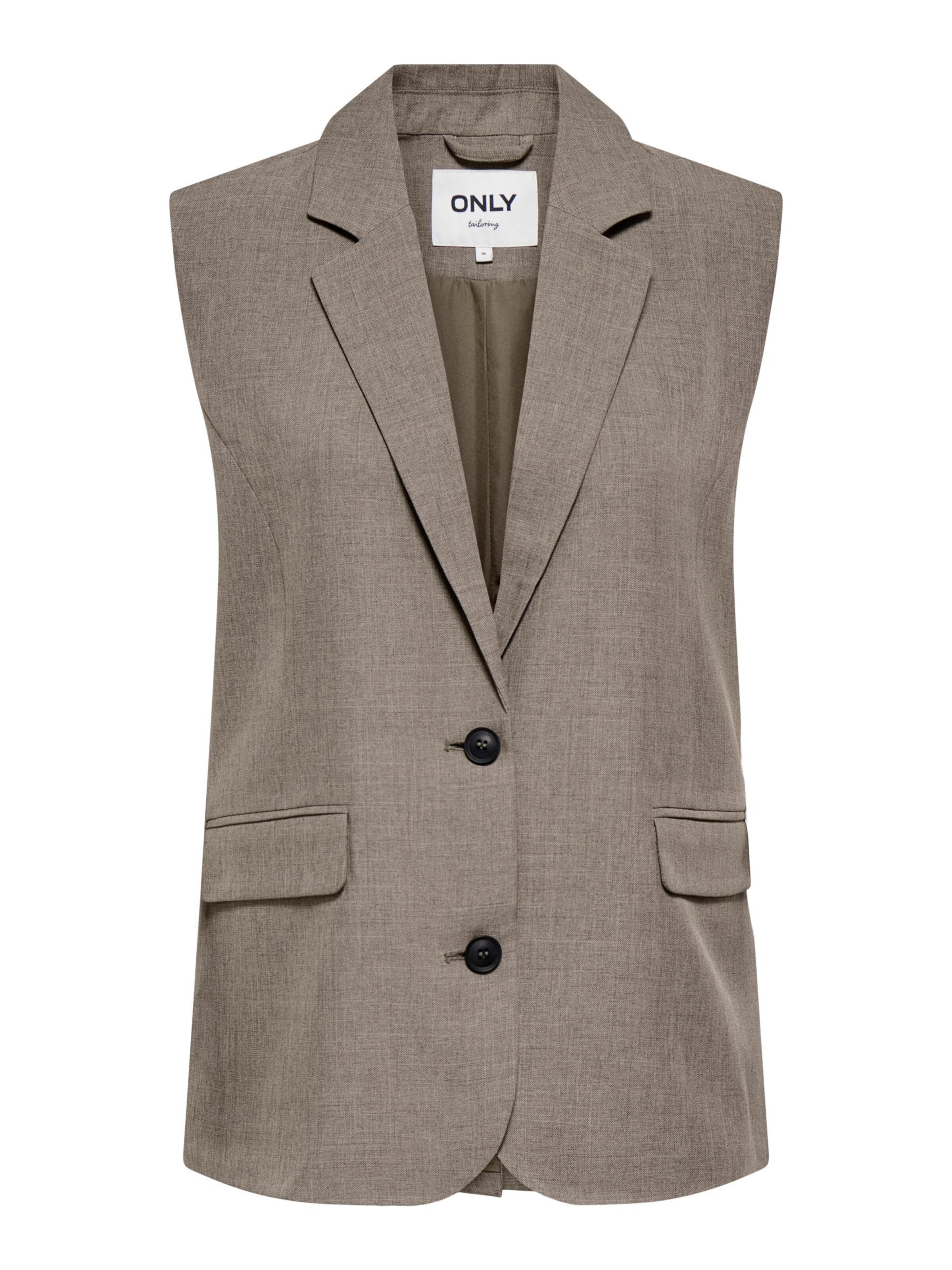 Gilet de costume 'ONLLinda' ONLY en marron : devant