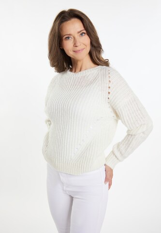 usha WHITE LABEL Pullover in Weiß: predná strana